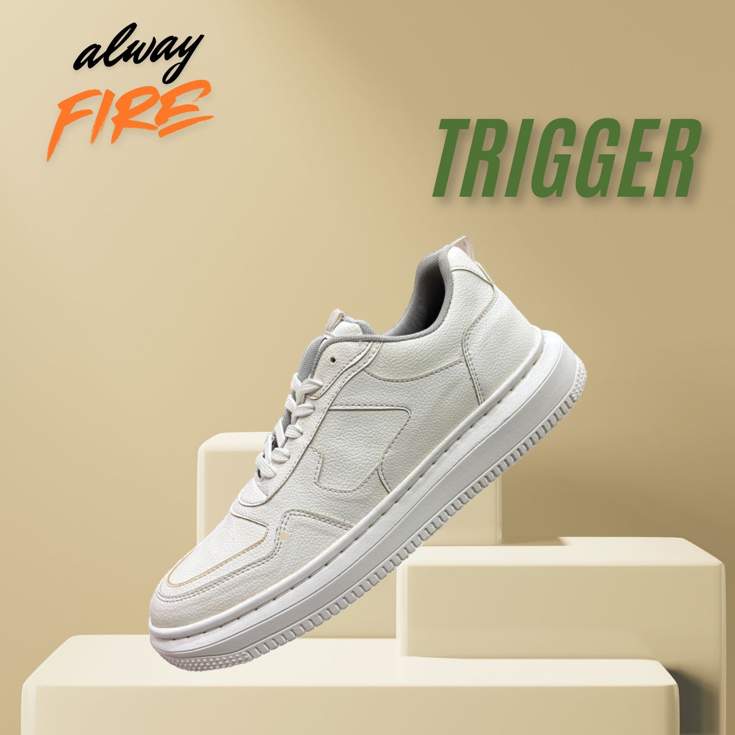 EnAct Trigger White Casual Sneakers – Stylish ,Lightweight, Comfortable Shoes For Men with AirMix Sole
