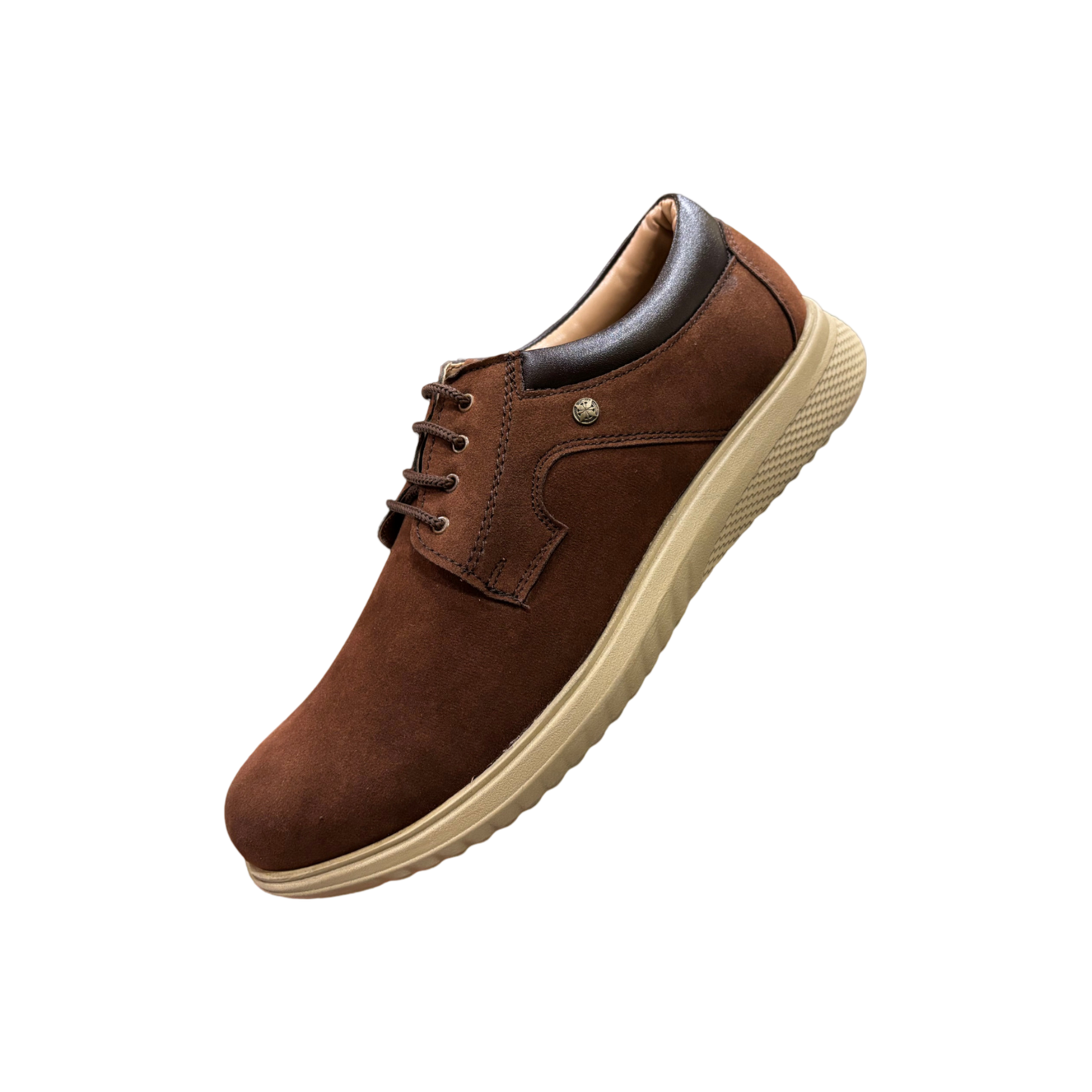 Premium-quality brown leather shoes with a sleek lace-up design, ideal for formal and semi-formal occasions.