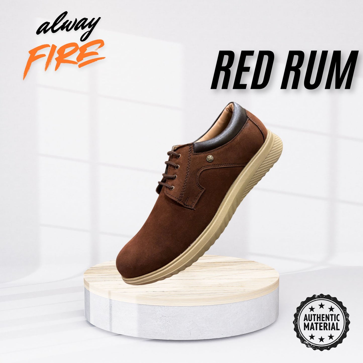 EnAct RedRum Brown Lace Up Genuine Leather Formal Shoes – Stylish & Comfortable Footwear for Men & Boys