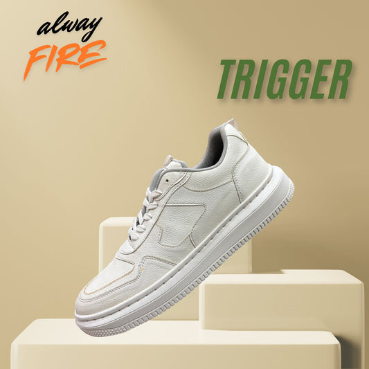 EnAct Trigger White Casual Sneakers – Stylish ,Lightweight, Comfortable Shoes For Men with AirMix Sole