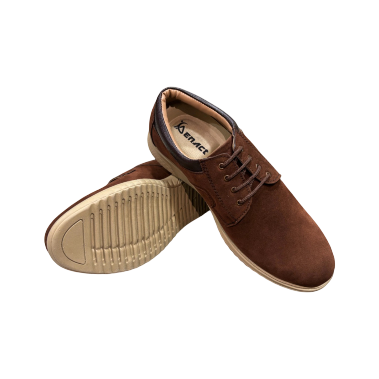 EnAct RedRum Brown Lace Up Genuine Leather Formal Shoes and Casual for Office, Function and Party for Men & Boys