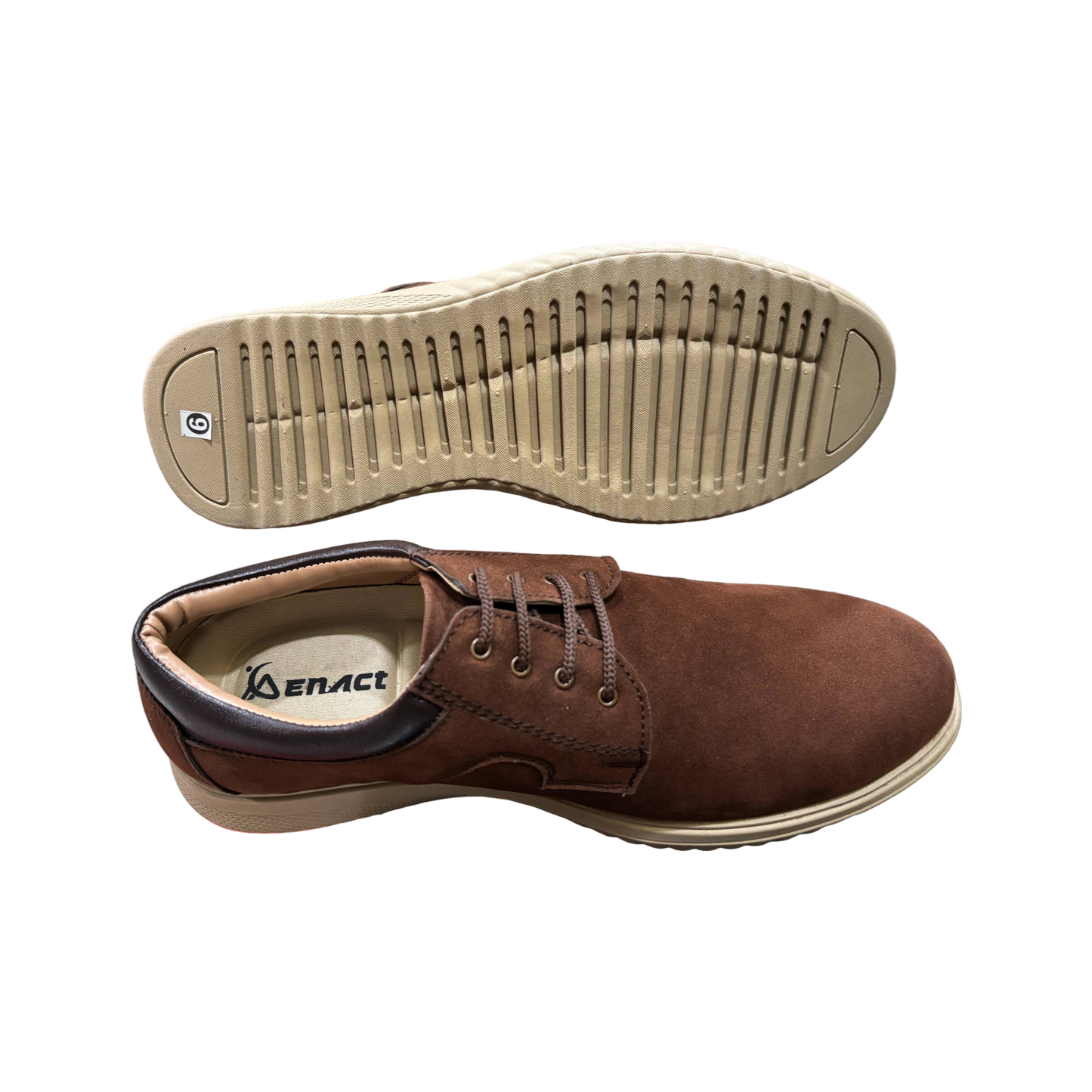 EnAct RedRum Brown Lace Up Genuine Leather Formal Shoes and Casual for Office, Function and Party for Men & Boys