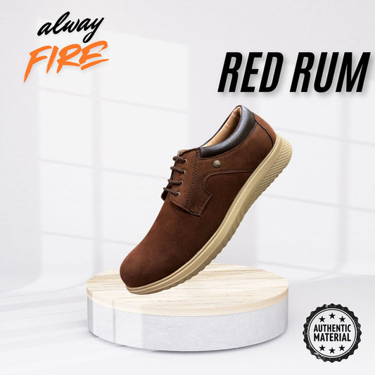 EnAct RedRum Brown Lace Up Genuine Leather Formal Shoes – Stylish & Comfortable Footwear for Men & Boys