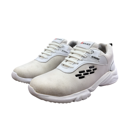 EnAct Remi White Lace-Up Sports Shoes for Men and Boys under 1000 - Ideal for Running,Walking, and Daily Wear