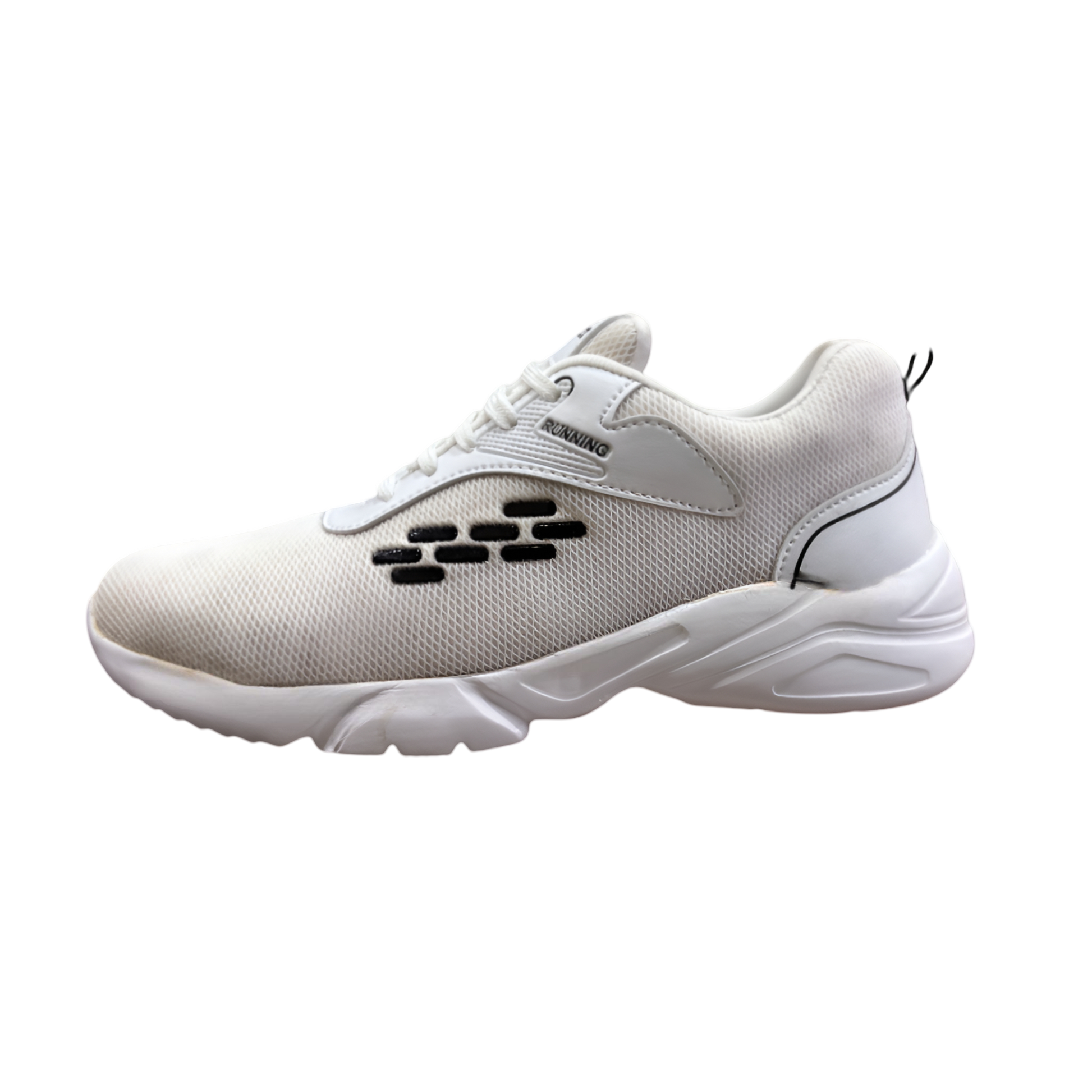 White Lace Up Running Shoes by EnAct under 1000 - Comfortable and Stylish Footwear